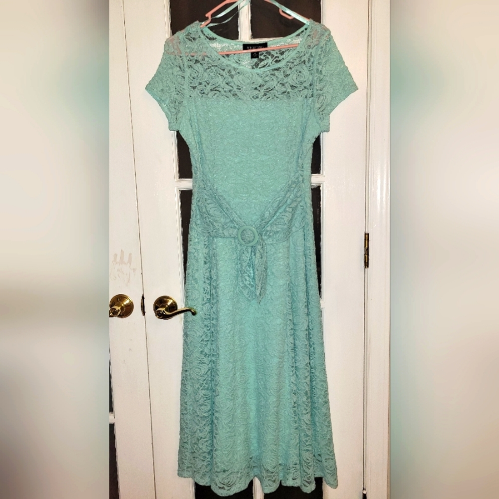Perceptions NY mint lace dress